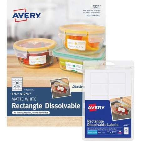 Avery Dissolvable Rectangle Labels (4225)