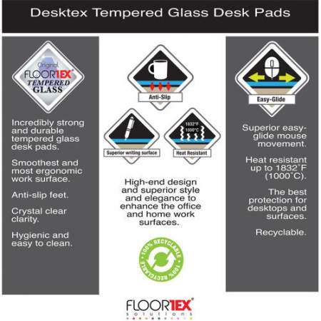 Desktex Glaciermat Glass Desk Pad (FCDE2036G)