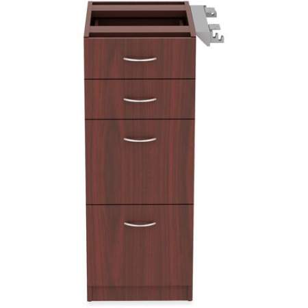 Lorell Relevance Series Mahogany Laminate Office Furniture Storage Cabinet - 4-Drawer (16210)