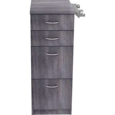 Lorell Relevance Series Charcoal Laminate Office Furniture Storage Cabinet - 4-Drawer (16211)