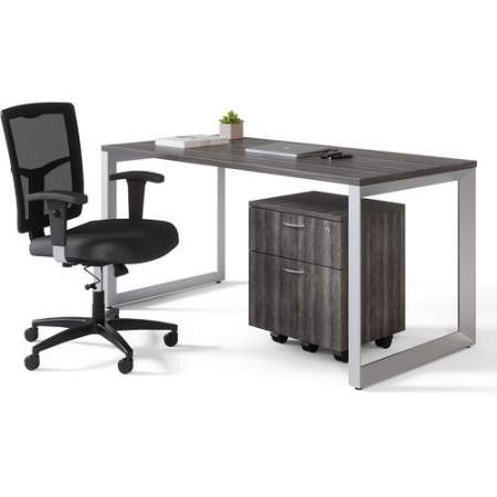 Lorell Relevance Series Charcoal Laminate Office Furniture Pedestal - 2-Drawer (16217)