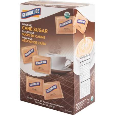 Genuine Joe Turbinado Natural Cane Sugar Packets (70470CT)