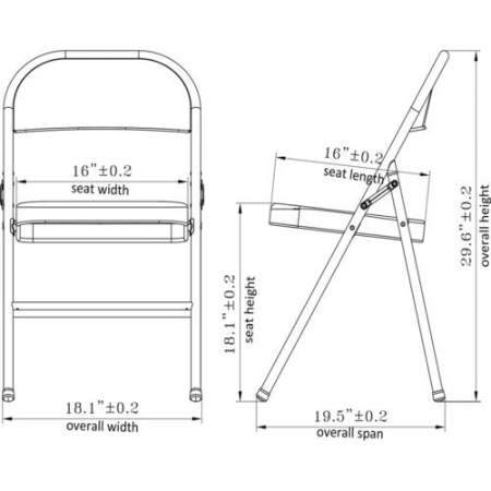 Lorell Padded Seat Folding Chairs (62532)