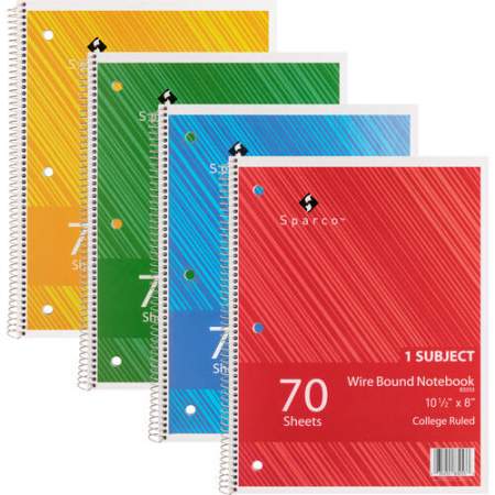 Sparco Wire Bound College Ruled Notebook (83253BD)
