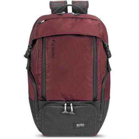 Solo Varsity Carrying Case (Backpack) for 17.3" Notebook - Burgundy (VAR70260)