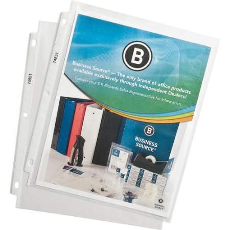 Business Source Top-Loading Poly Sheet Protectors (74551CT)