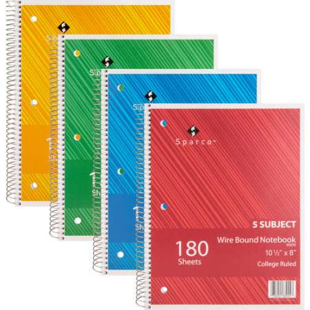 Sparco Wirebound College Ruled Notebooks (83255BD)