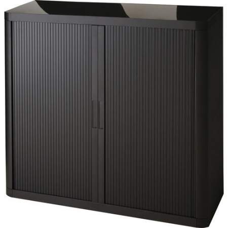 Paperflow easyOffice 41" Black Storage Cabinet Top, Back, Base and Shelves (366014192344)