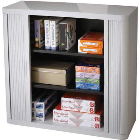 Paperflow Door Kit with Cabinet Sides for easyOffice 41" and 80" Gray Storage Cabinet Top, Back Base and Shelves (366014192346)