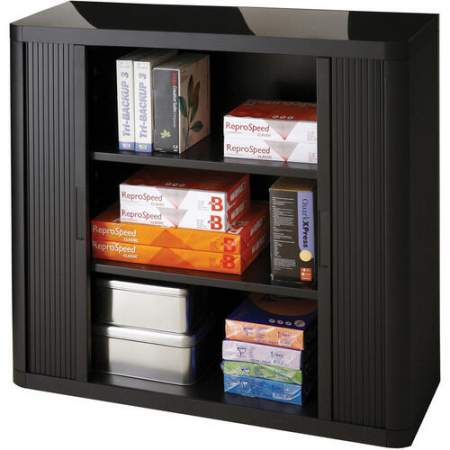 Paperflow Door Kit with Cabinet Sides for easyOffice 41" and 80" Black Storage Cabinet Top, Back Base and Shelves (366014192357)