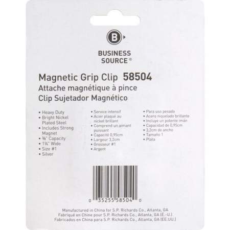 Business Source Magnetic Grip Clips (58504)