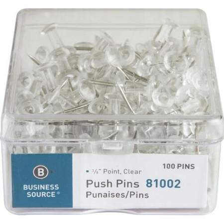 Business Source 1/2" Head Push Pins (81002)