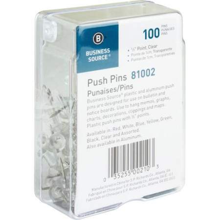 Business Source 1/2" Head Push Pins (81002)
