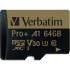 Verbatim PRO Plus 64 GB Class 10/UHS-I (U3) microSDXC - 1 Pack (70002)