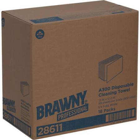 Brawny Professional A300 Disposable Cleaning Towels by GP Pro (28611)