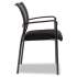 Alera Eikon Series Stacking Mesh Guest Chair, Supports Up to 275 lb, Black, 2/Carton (EK43ME10B)