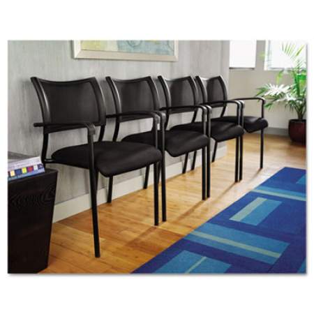 Alera Eikon Series Stacking Mesh Guest Chair, Supports Up to 275 lb, Black, 2/Carton (EK43ME10B)