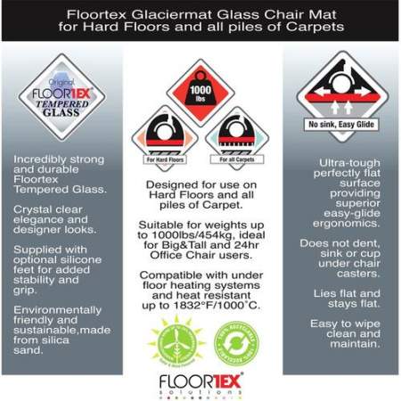 Floortex Glaciermat Glass Chairmat (124860EG)