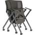 Lorell Plastic Arms Mesh Back Nesting Chair (41845)