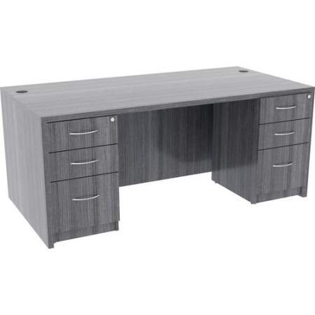 Lorell Weathered Charcoal Laminate Desking Desk Shell (69550)