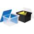 Storex Plastic File Tote Storage Box (61508U04C)
