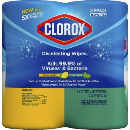 Clorox Disinfecting Wipes Value Pack, Bleach-Free Cleaning Wipes (01599PL)