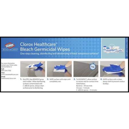 Clorox Healthcare Bleach Germicidal Wipes (30577PL)