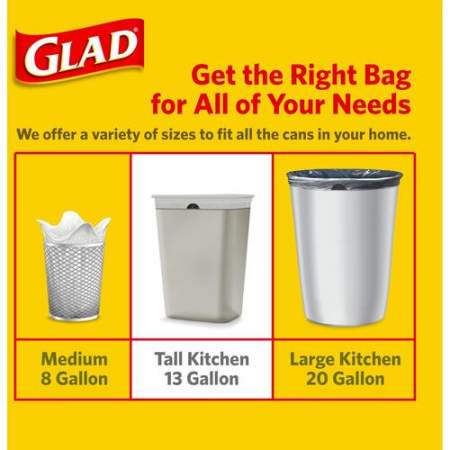Glad ForceFlex Tall Kitchen Drawstring Trash Bags (78526PL)