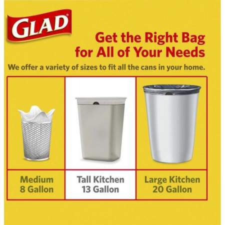 Glad ForceFlex Tall Kitchen Drawstring Trash Bags (78564CT)