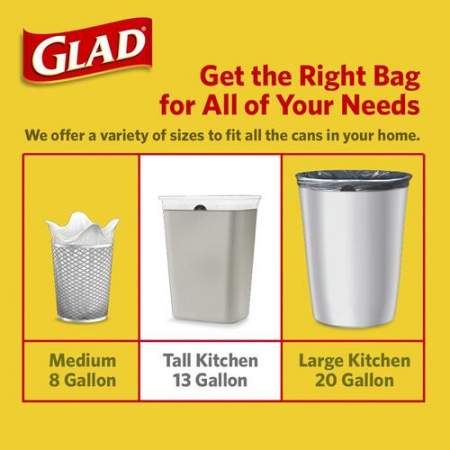 Glad ForceFlex Tall Kitchen Drawstring Trash Bags (78902PL)