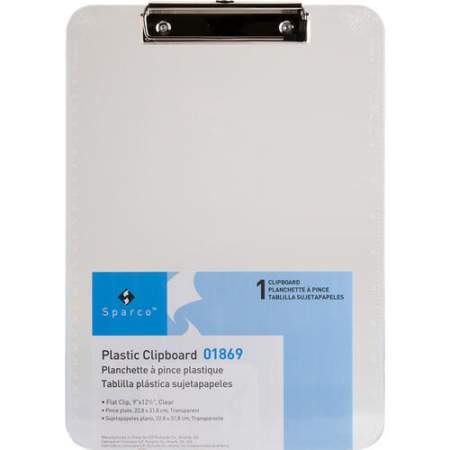 Business Source Transparent Plastic Clipboard (01869)