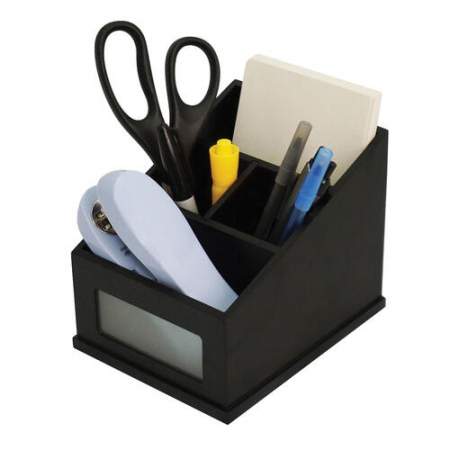 Victor Midnight Black Multi-Use Storage Caddy with Adjustable Compartment (95385)