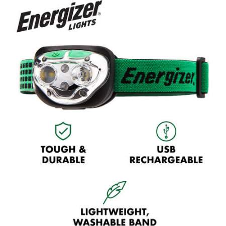 Energizer Vision Ultra HD Rechargeable Headlamp (Includes USB Charging Cable) (ENHDFRLP)