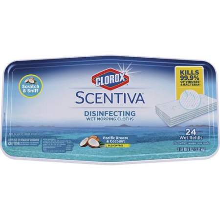 Clorox Scentiva Disinfecting Wet Mopping Pad Refills, Bleach-Free (32034CT)