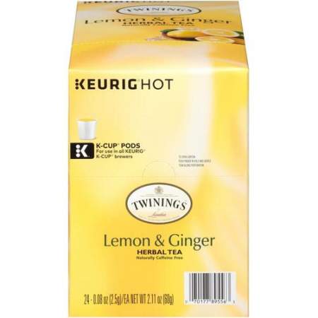 TWININGS Lemon & Ginger Herbal Tea - K-Cup (11019)