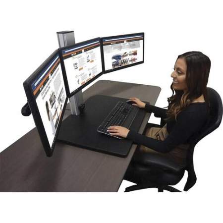 Victor High Rise Electric Triple Monitor Standing Desk (DC475)