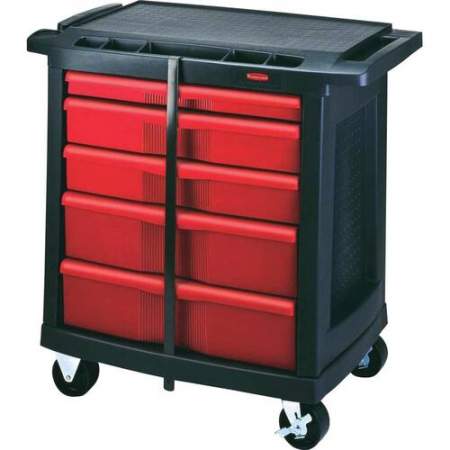 Rubbermaid Commercial 5-Drawer Mobile Work Center (773488BLA)