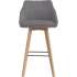 Lorell Gray Flannel Mid-Century Modern Guest Stool (68561)