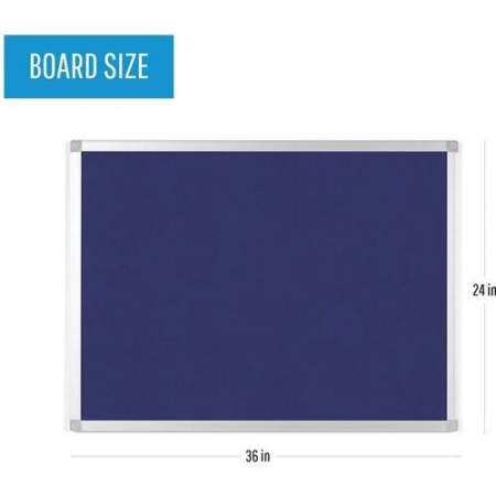 Bi-silque Ayda Fabric 24"W Bulletin Board (FA03439214)