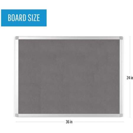 Bi-silque Ayda Fabric 24"W Bulletin Board (FA03429214)