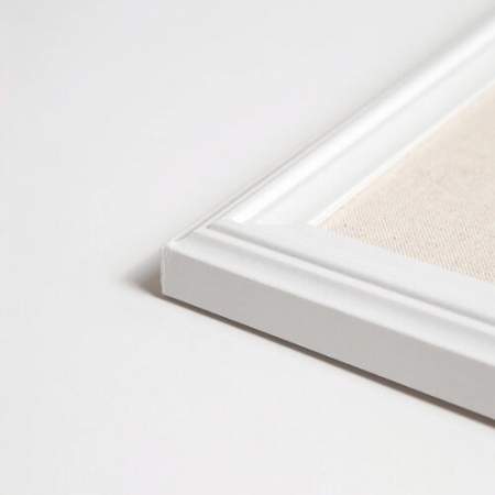 U Brands Linen Cork Linen Bulletin Board, 30 x 40 Inches, White Wood Frame (2917U00-01)