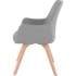 Lorell Gray Flannel Guest Chair with Wood Legs (68560)