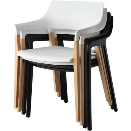 Lorell Wood Legs Stack Chairs (42959)