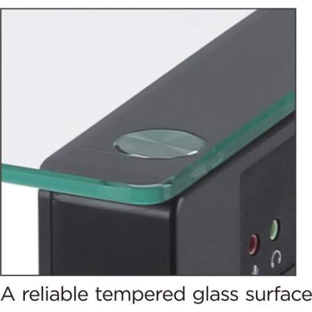 Lorell Single Shelf USB Glass Monitor Stand (99532)