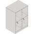 Lorell White Double Cubby/Locker Storage Base (42401)