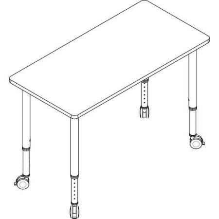 Lorell Height-adjustable 48" Rectangular Table (69582)