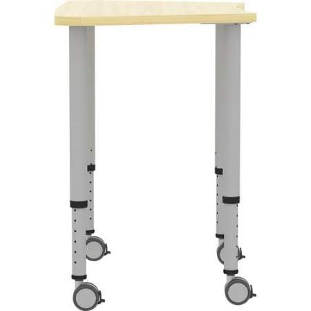 Lorell Height-adjustable Trapezoid Table (69584)