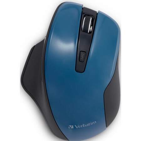 Verbatim Silent Ergonomic Wireless Blue LED Mouse - Dark Teal (70244)