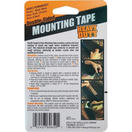 Gorilla Glue Glue Glue Gorilla Glue Glue Heavy Duty Mounting Tape (6055002)