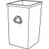 Rubbermaid Commercial 50-Gallon Square Recycling Container (395973BECT)